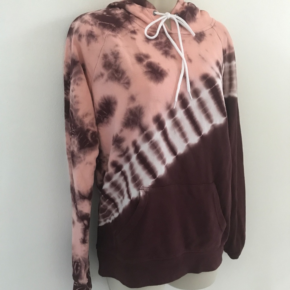 Zumiez Zine Woman's Hoodie Sz M Terracota Tie Dye